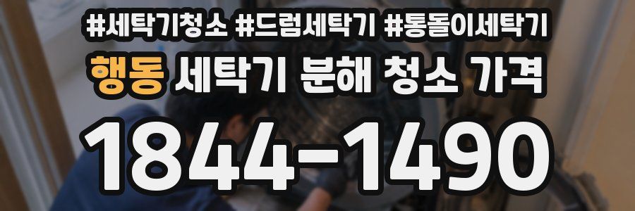 행동 세탁기 분해 청소 가격