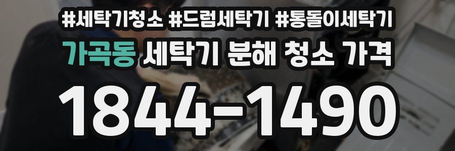 가곡동 세탁기 분해 청소 가격