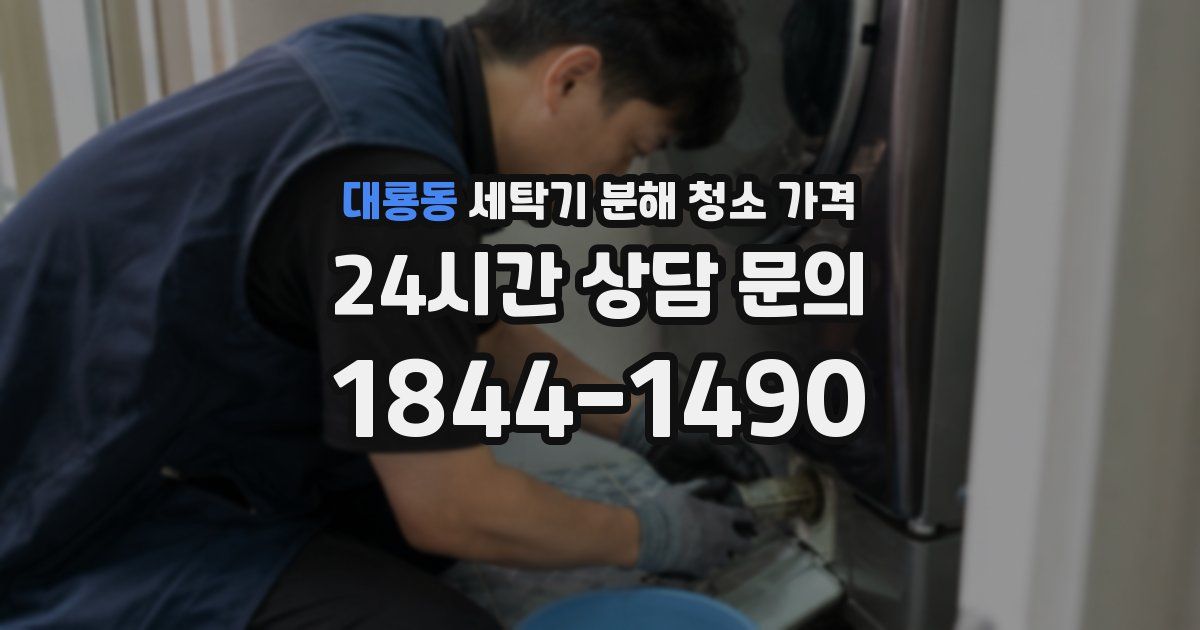 대룡동 세탁기 분해 청소 가격