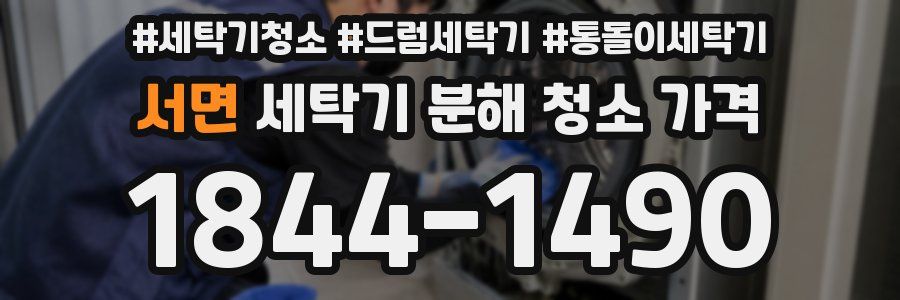 서면 세탁기 분해 청소 가격