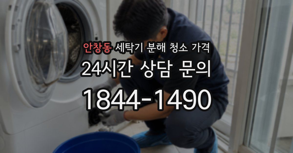 안창동 세탁기 분해 청소 가격