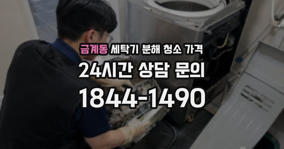 금계동 세탁기 분해 청소 가격