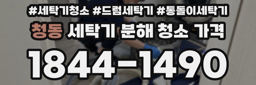 청동 세탁기 분해 청소 가격