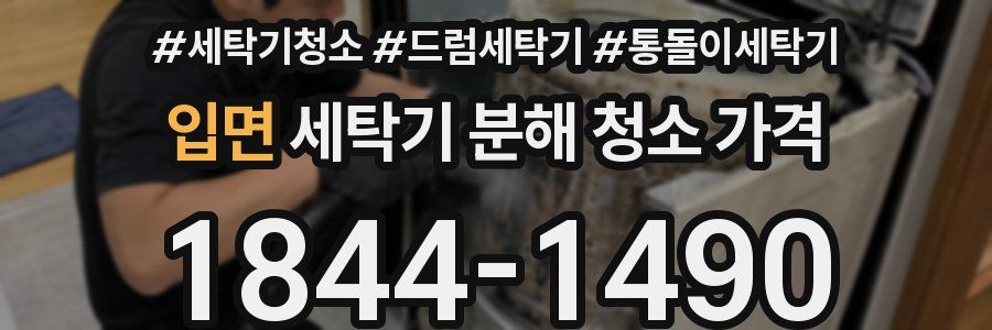 입면 세탁기 분해 청소 가격