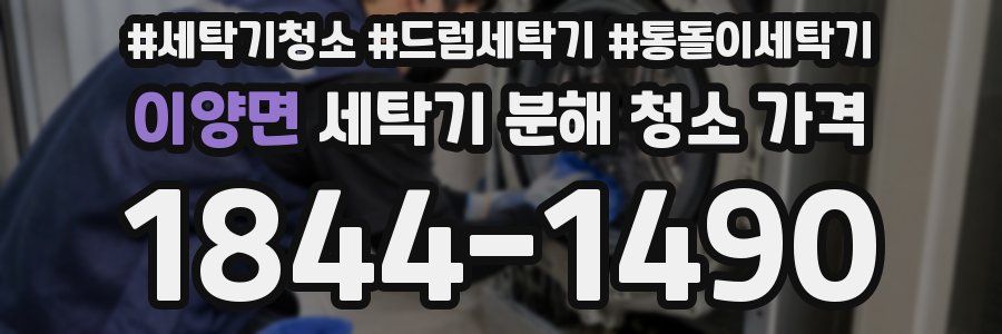 이양면 세탁기 분해 청소 가격