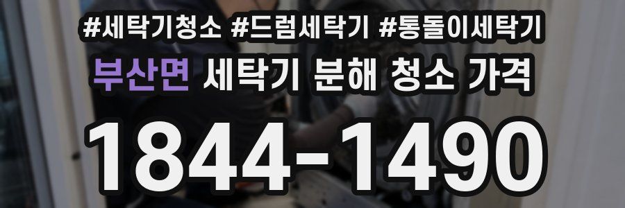 부산면 세탁기 분해 청소 가격
