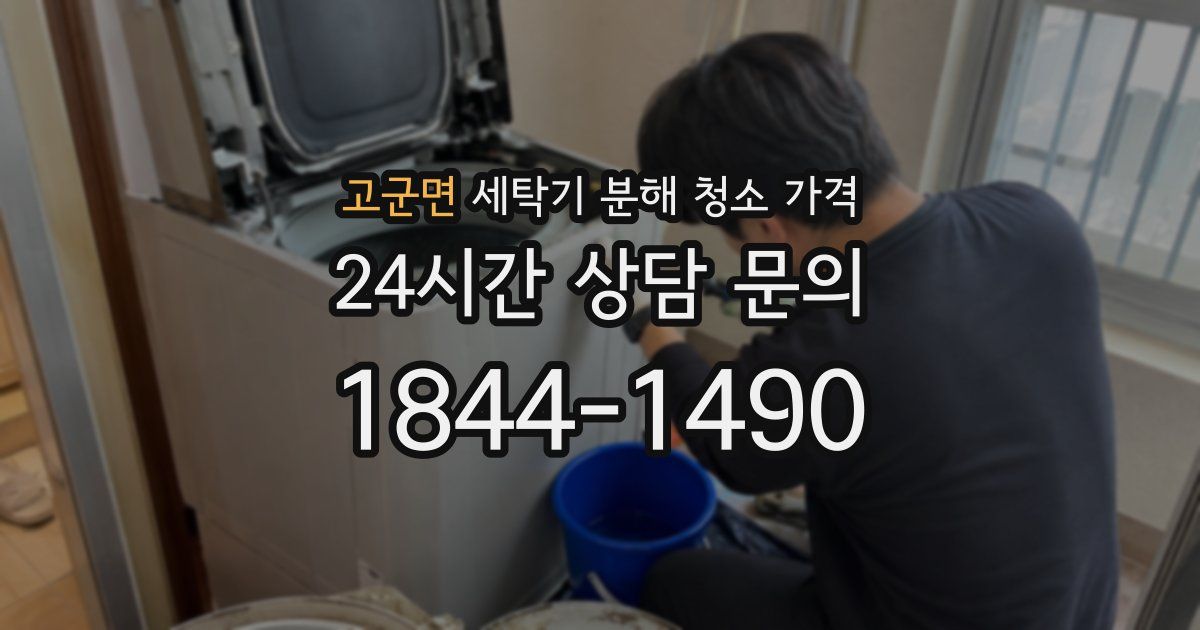 고군면 세탁기 분해 청소 가격