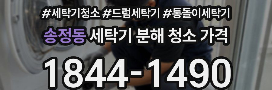 송정동 세탁기 분해 청소 가격