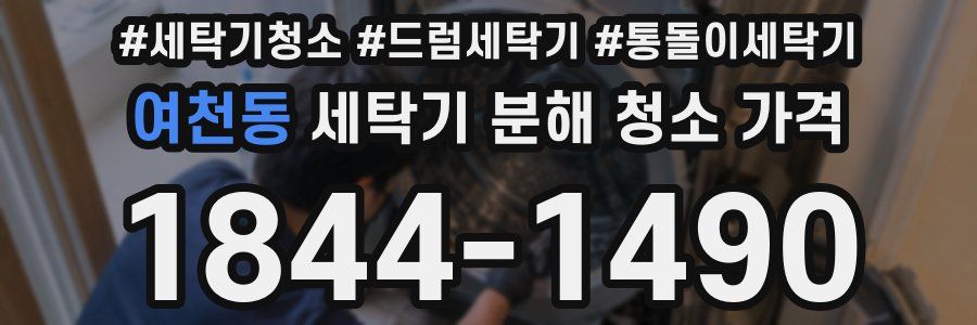 여천동 세탁기 분해 청소 가격