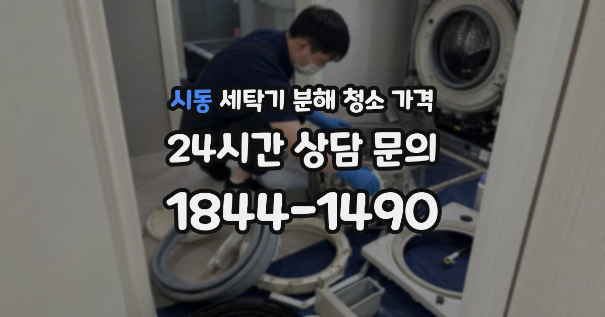 시동 세탁기 분해 청소 가격