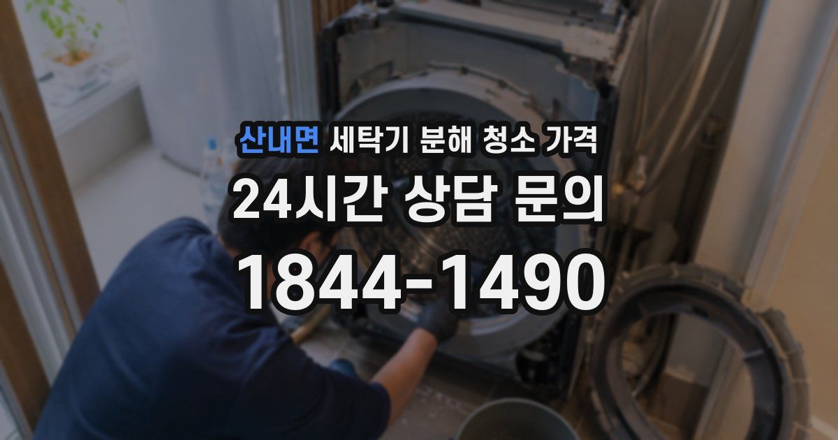 산내면 세탁기 분해 청소 가격