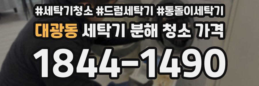 대광동 세탁기 분해 청소 가격