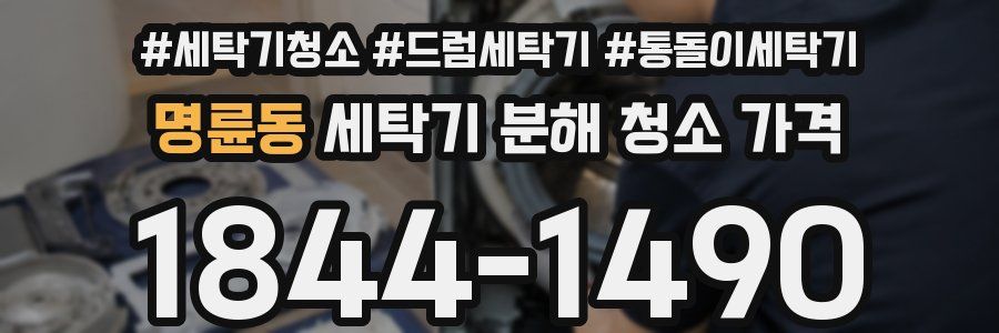 명륜동 세탁기 분해 청소 가격