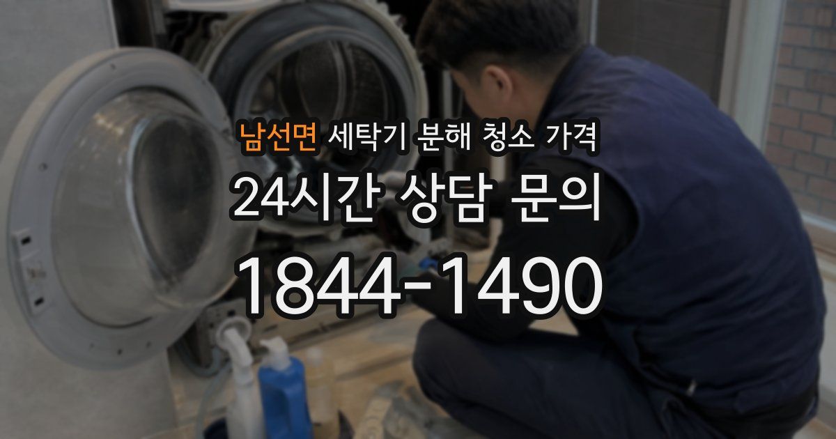 남선면 세탁기 분해 청소 가격