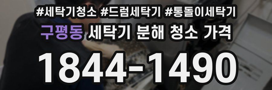 구평동 세탁기 분해 청소 가격