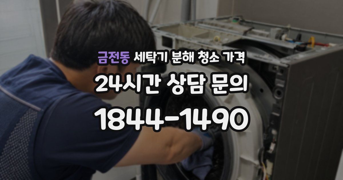 금전동 세탁기 분해 청소 가격