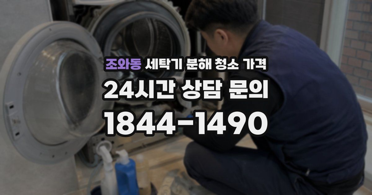 조와동 세탁기 분해 청소 가격