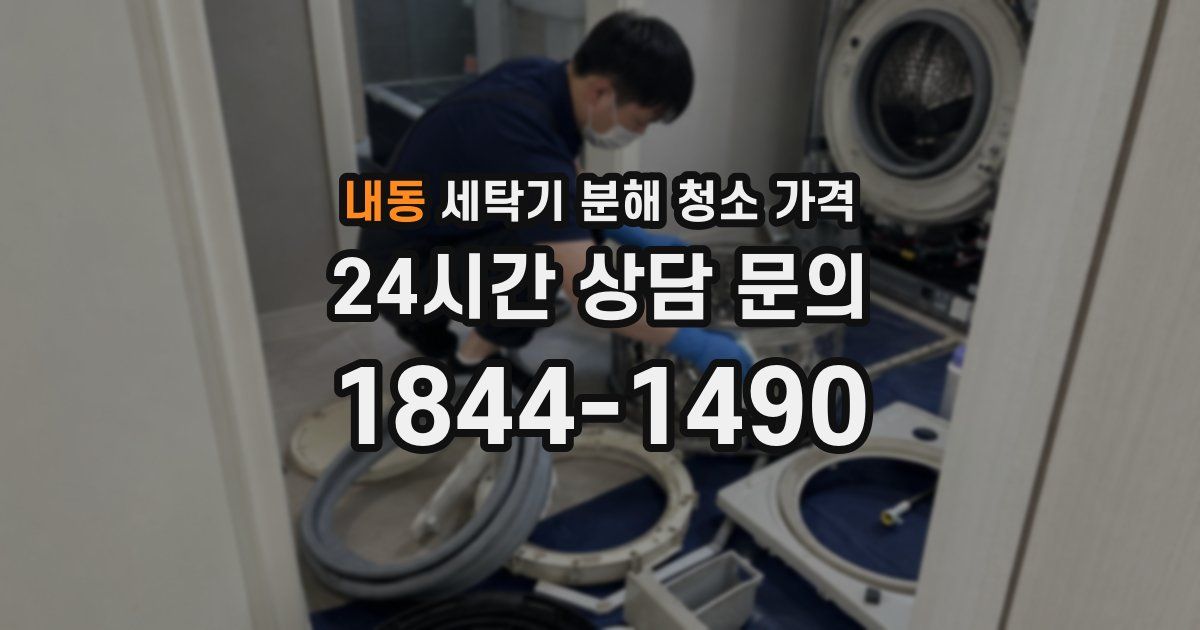 내동 세탁기 분해 청소 가격