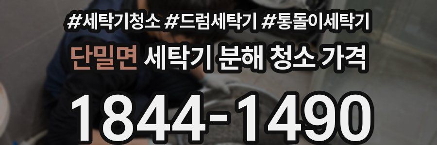 단밀면 세탁기 분해 청소 가격
