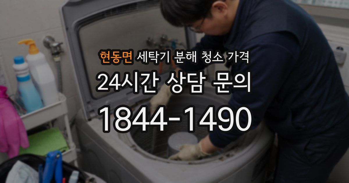 현동면 세탁기 분해 청소 가격
