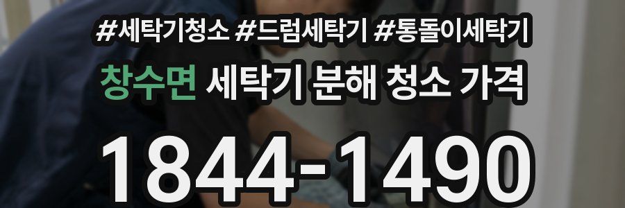 창수면 세탁기 분해 청소 가격