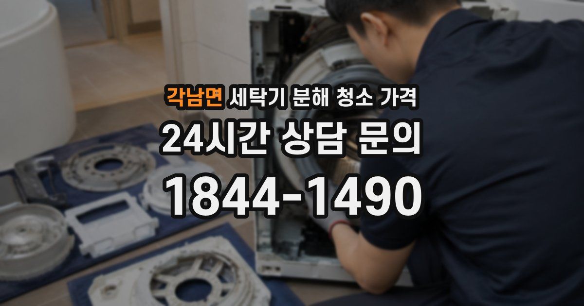 각남면 세탁기 분해 청소 가격