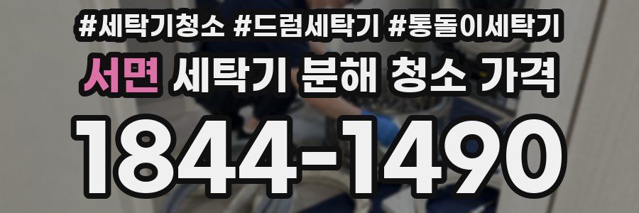 서면 세탁기 분해 청소 가격