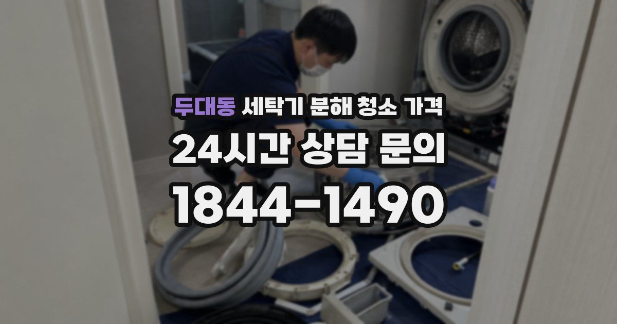 두대동 세탁기 분해 청소 가격