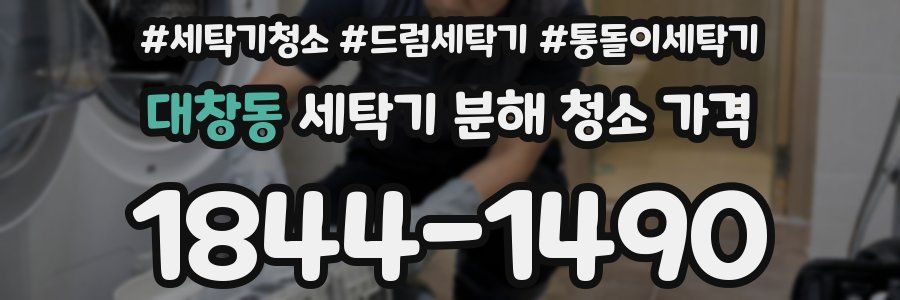 대창동 세탁기 분해 청소 가격