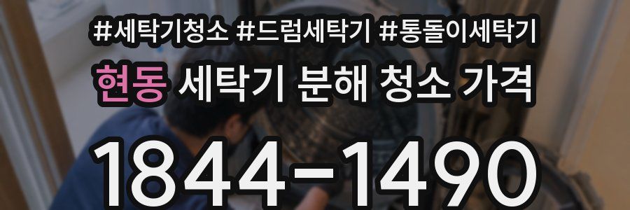 현동 세탁기 분해 청소 가격