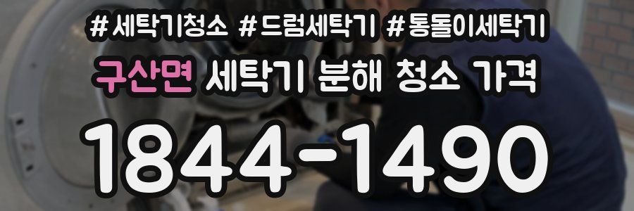구산면 세탁기 분해 청소 가격
