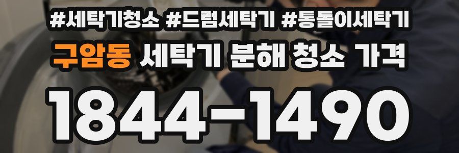 구암동 세탁기 분해 청소 가격