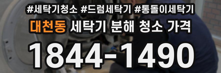 대천동 세탁기 분해 청소 가격