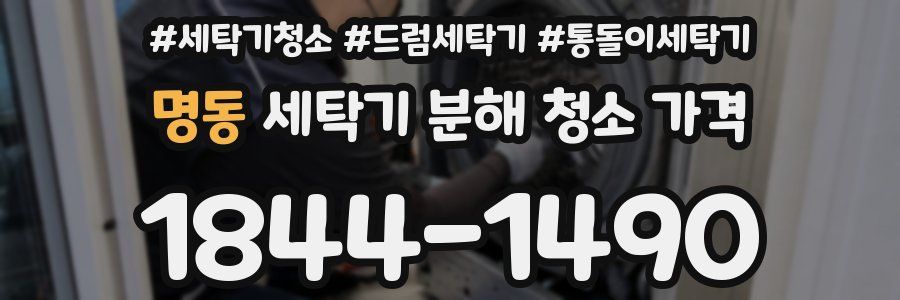 명동 세탁기 분해 청소 가격