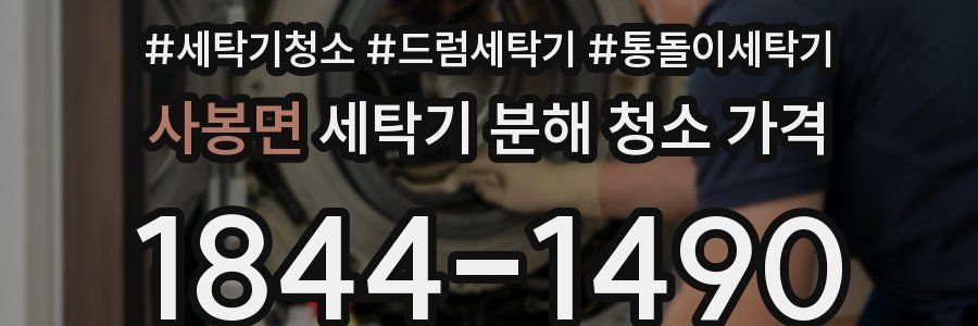 사봉면 세탁기 분해 청소 가격