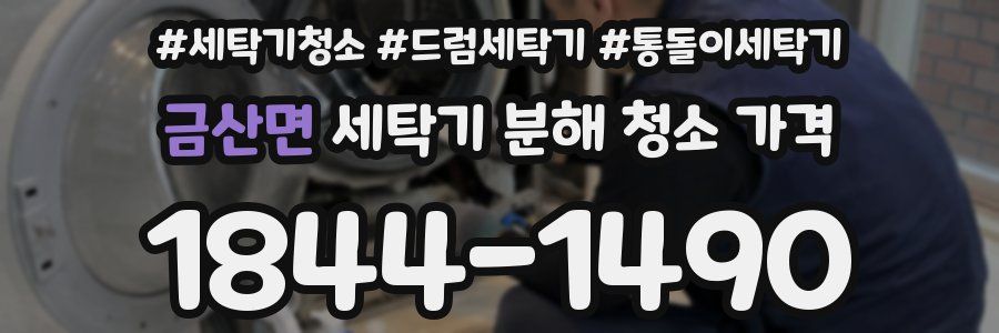 금산면 세탁기 분해 청소 가격