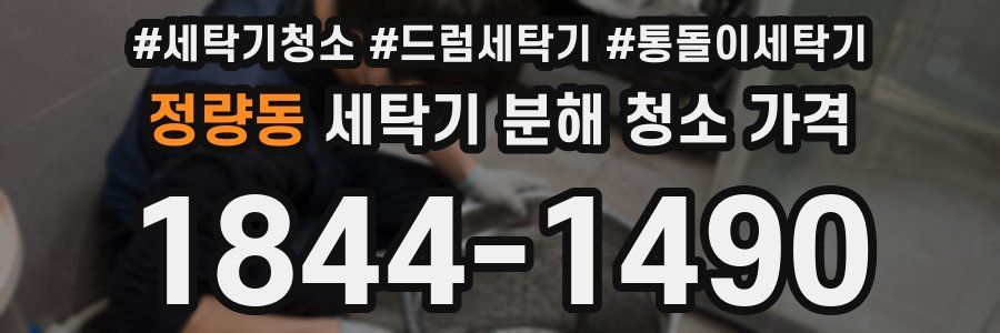 정량동 세탁기 분해 청소 가격