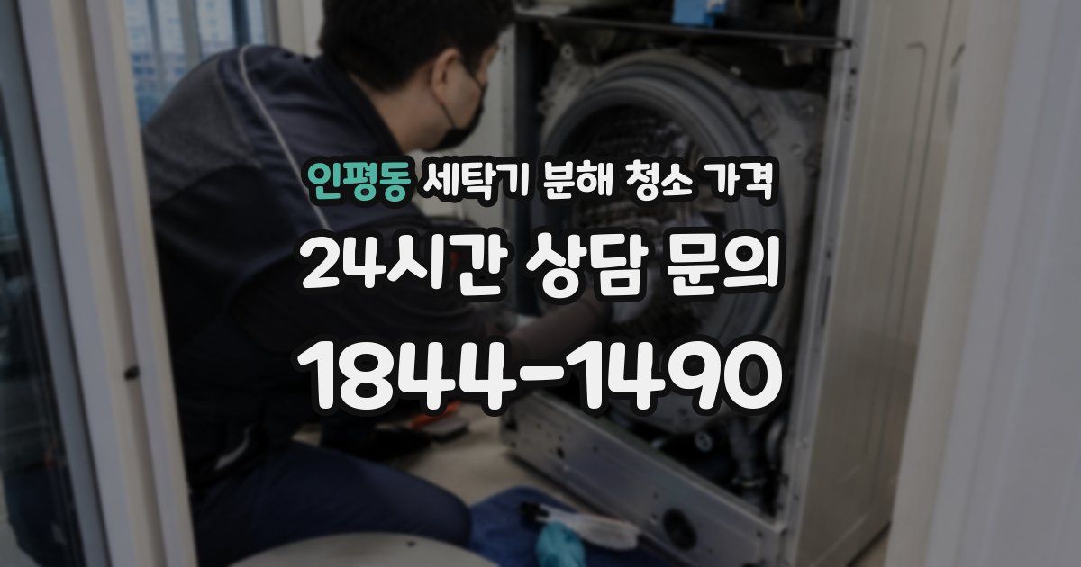 인평동 세탁기 분해 청소 가격