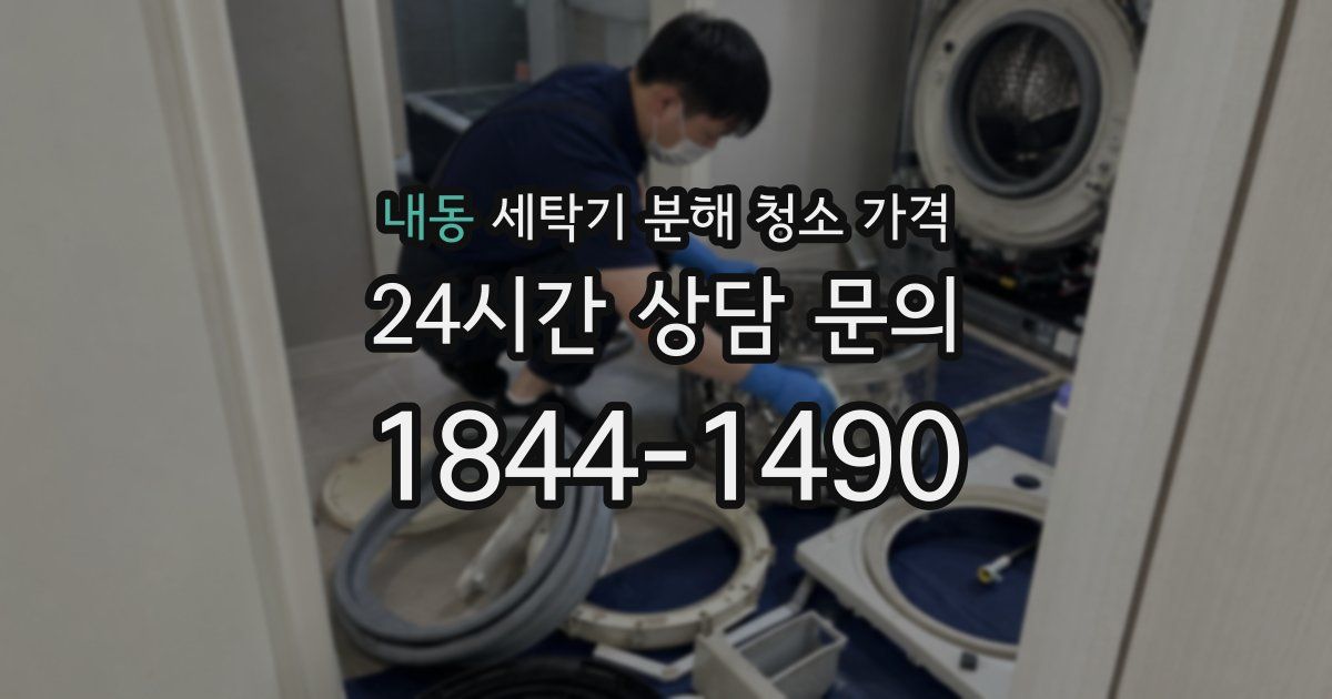 내동 세탁기 분해 청소 가격