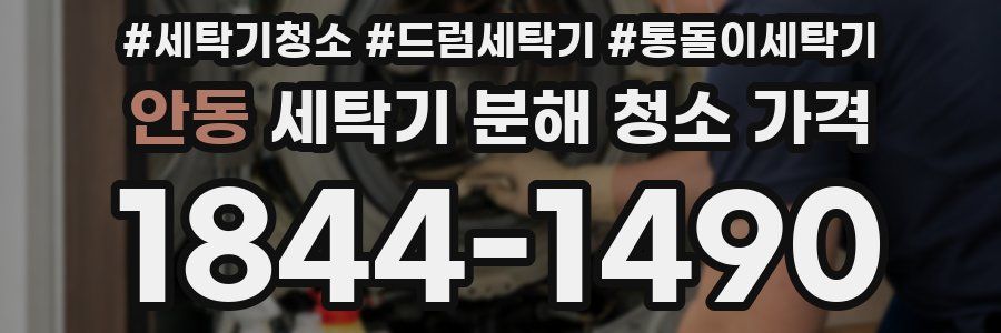 안동 세탁기 분해 청소 가격