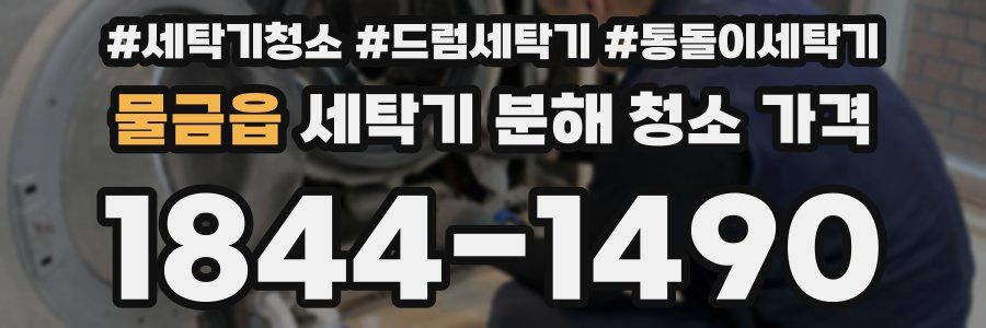 물금읍 세탁기 분해 청소 가격