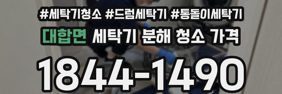 대합면 세탁기 분해 청소 가격