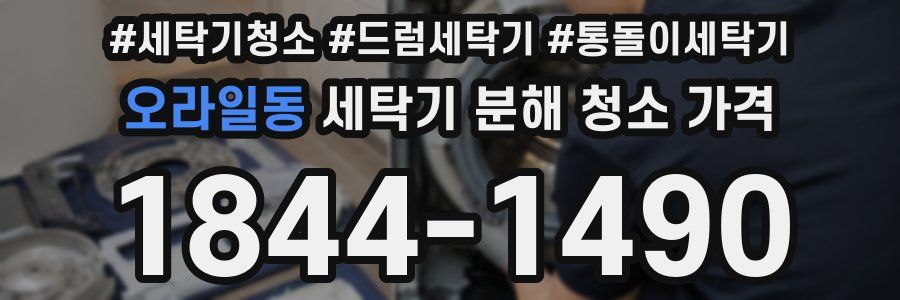 오라일동 세탁기 분해 청소 가격
