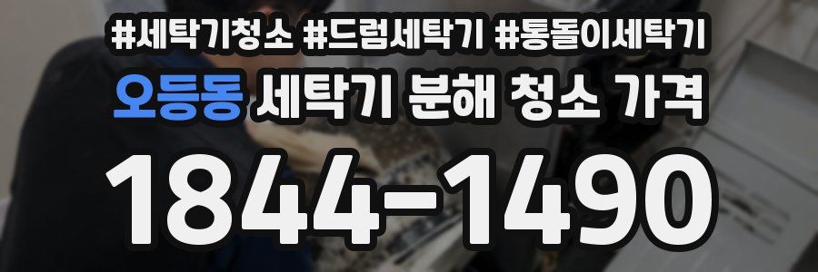 오등동 세탁기 분해 청소 가격