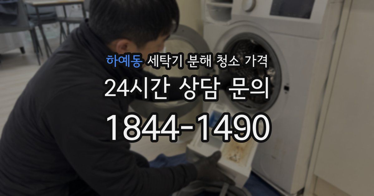하예동 세탁기 분해 청소 가격