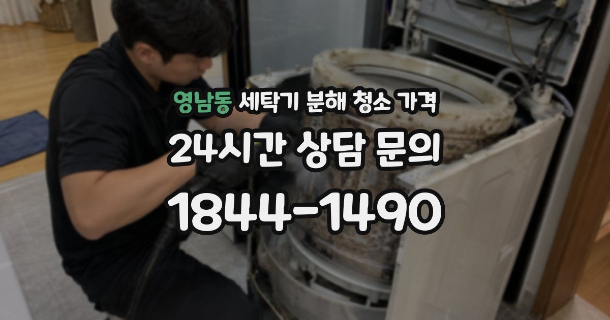영남동 세탁기 분해 청소 가격