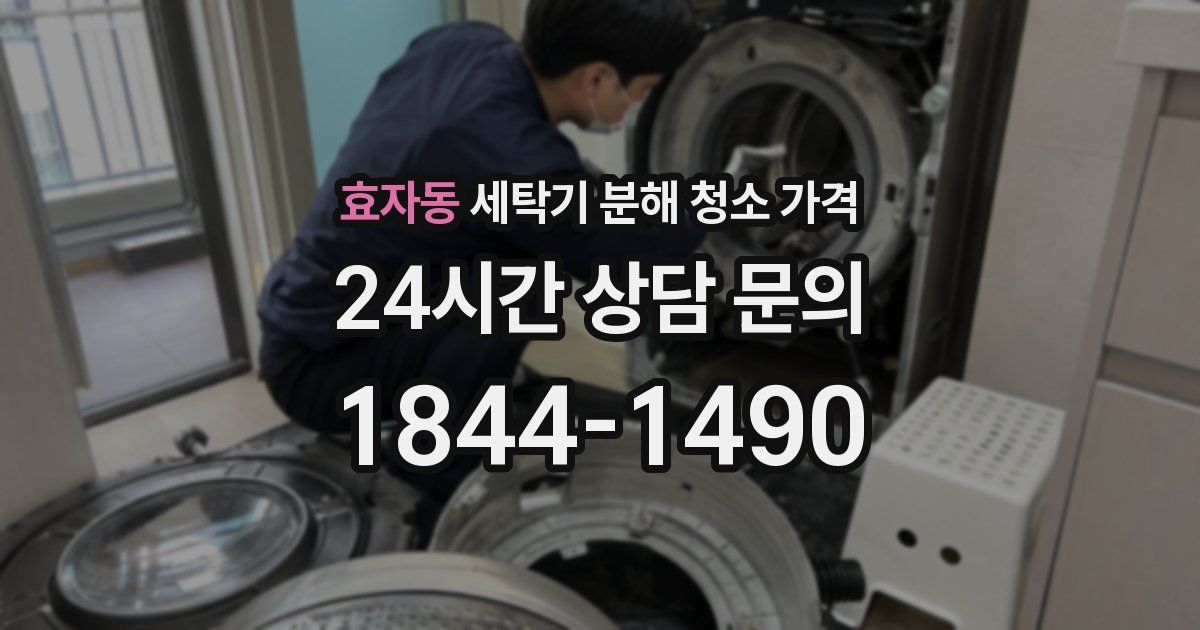 효자동 세탁기 분해 청소 가격