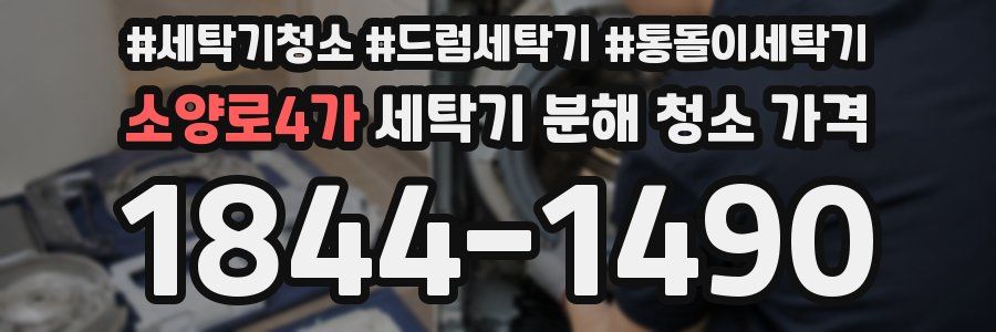 소양로4가 세탁기 분해 청소 가격