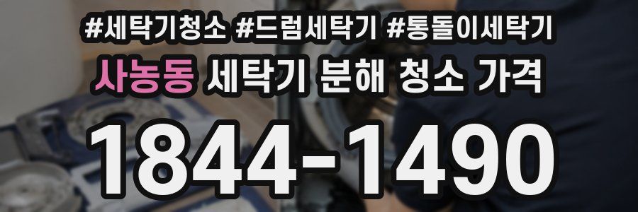 사농동 세탁기 분해 청소 가격