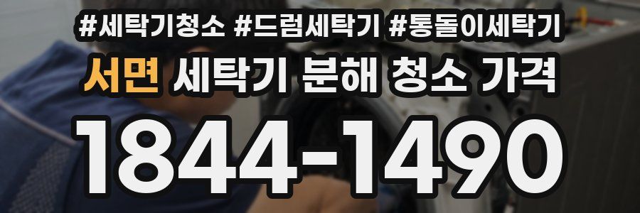 서면 세탁기 분해 청소 가격